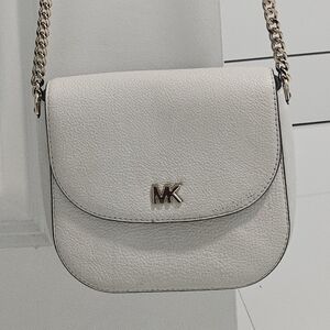 Elegant MK White Crossbody Bag